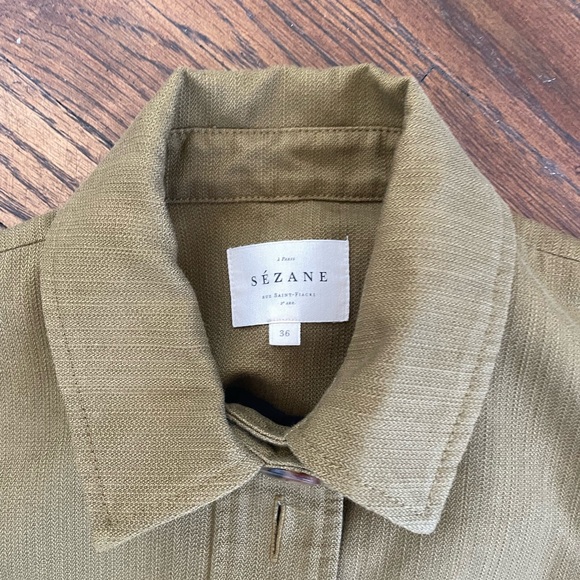 Sézane Women’s Olive Military Field Jacket - Picture 2 of 3